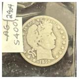 1910-S BARBER HALF DOLLAR