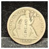 1856-O SEATED LIBERTY HALF DOLLAR - OBVERSE IS