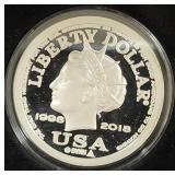 1998-2018 'LIBERTY DOLLAR' 1 OZ .999 FINE SILVER