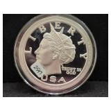 2006 'LIBERTY' 5 OZ .999 FINE SILVER ROUND