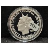 2022 'LIBERTY DOLLAR' 1 OZ .999 FINE SILVER ROUND
