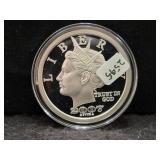 2007 'LIBERTY' 1 OZ .999 FINE SILVER ROUND