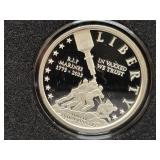 SILVER SHIELD '2023 IN VAXXED WE TRUST' PROOF 1 OZ