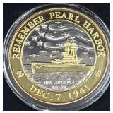 REMEMBER PEARL HARBOR 1 OZ .999 FINE SILVER WITH