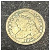 1833 CAPPED BUST DIME