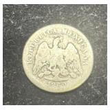 1869 Go-S MEXICO 10 CENTAVOS COIN