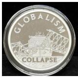 SILVER SHIELD '2024 GLOBALISM COLLAPSE' PROOF 1 OZ
