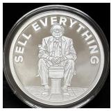 SILVER SHIELD 'SELL EVERYTHING' PROOF 1 OZ SILVER