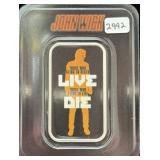 JOHN WICK 'LIVE-DIE' 1 OZ .999 FINE SILVER INGOT