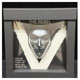 2022 'THE REBEL' GUY FAWKES MASK - 2 OZ SILVER