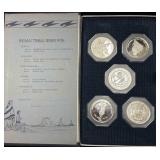 1976 INDIAN TRIBAL SERIES - 5 COIN SET - .999 FINE