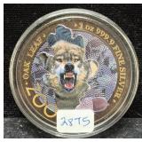 2019 GERMANIA MINT OAK LEAF ZOO 'WOLF' 1 OZ
