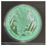 2019 GERMANIA MINT 'MARCH' OAK LEAF 1 OZ