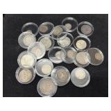 (20) ASSORTED SILVER FOREIGN COINS