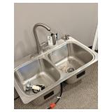 DOUBLE SHOWLESS STEEL SINK 33' X 23'