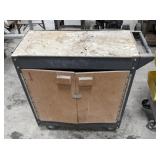 Roll around cart with straps and hooks