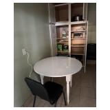 DINNETTE TABLE, CROCK POT, KITCHEN ITEMS &