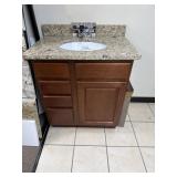 Vanity top sink and faucet 33x23x36