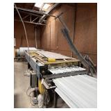 BRAKE PRESS W/ROLL OF METAL AND MADE SHEETS