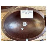1 Hammered, Copper oval, thanks 17 x 12