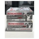 40 RDS WINCHESTER 243 WIN AMMO 95 GRAIN