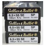 60 RDS SELLIER & BELLOT 6.5 x 55mm SE AMMO