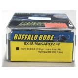 20 RDS BUFFALO BORE 9 x 18 MAKAROV + P AMMO