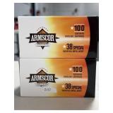 200 RDS ARMSCOR 38 SPL AMMO 158 GRAIN FMJ