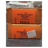 40 RDS HSM 300 BLACKOUT AMMO 155 GRAIN SIERRA