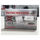 20 RDS WINCHESTER 223 REM AMMO 55 GRAIN