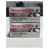 40 RDS WINCHESTER 7.62 x 39mm AMMO 123 GRAIN