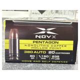20 RDS NOVX 380 AUTO AMMO 80 GRAIN