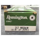 50 RDS REMINGTON 357 MAGNUM AMMO 125 GRAIN JSP