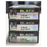 60 RDS HORNADY BLACK 5.45 x 39mm 60 GRAIN V-MAX