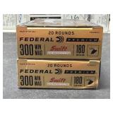 40 RDS FEDERAL 300 WIN MAG AMMO 180 GRAIN