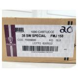1000 RDS FIOCCHI 38 SPL AMMO 158 GRAIN FMJ