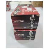 100 RDS FIOCCHI 38 SPL AMMO 158 GRAIN FMJ