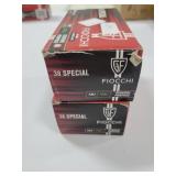 100 RDS FIOCCHI 38 SPL AMMO 158 GRAIN FMJ