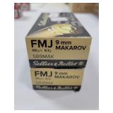 100 RDS SELLIER & BELLOT 9mm MAKAROV AMMO 95 GRAIN