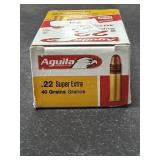 50 RDS AGUILA .22 SUPER EXTRA AMMO 40 GRAIN