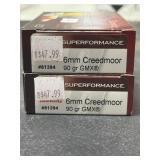 40 RDS HORNADY 6mm CREEDMOOR AMMO 90 GRAIN GMX