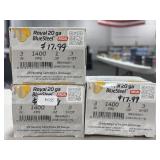 75 RDS RIO 20 GA SHOT SHELLS 3' - 1 OZ - 3 SHOT