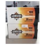 200 RDS ARMSCOR 38 SPL AMMO 158 GRAIN FMJ