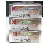 60 RDS HORNADY 30-30 WIN AMMO 160 GRAIN FTX
