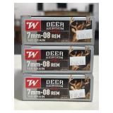60 RDS WINCHESTER DEER SEASON 7mm - 08 REM AMMO