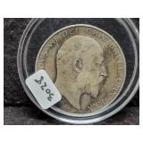 1904 BRITISH HALF CROWN - STERLING SILVER