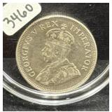 1932 SOUTH AFRICA SHILLING COIN - 80% SILVER -