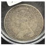 1850'S VICTORIAN 'GOTHIC' ONE FLORIN (1/10 OF A