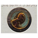 1962 RAINBOW TARNISHED LINCOLN PENNY