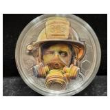 2021 'REAL HEROES - FIREFIGHTER' 3 OZ SILVER -